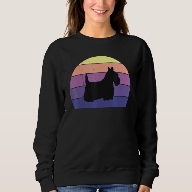 Cool Retro Sunset Yorkshire Terrier Fun Owner Gre Sweatshirt (Vorderseite)