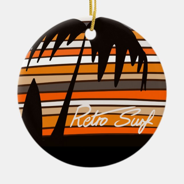 Cool Retro Surf Weihnachtsschmuck (Vorne)