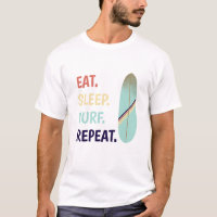 Cool Retro Vintag Blue Surfboard Surfer