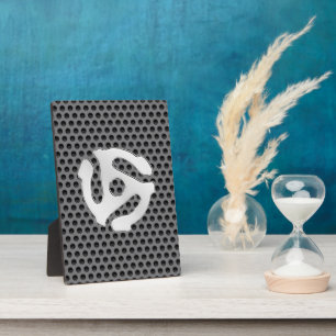 COOL Retro Vintage Silver Chrome Like 45 spacer DJ Fotoplatte