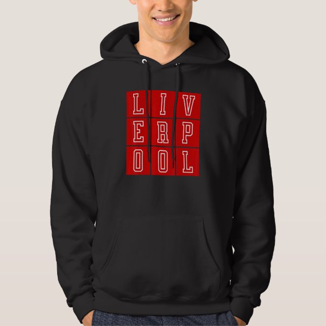 Cool Retro Vintager Blick Liverpool Hoodie (Vorderseite)