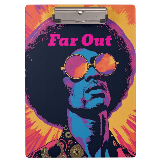 Cool/Retro-Zwischenablage Klemmbrett (Vorderseite)