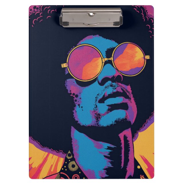 Cool/Retro-Zwischenablage Klemmbrett (Vorderseite)