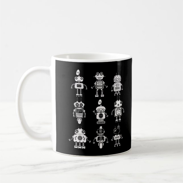 Cool Roboter Boys Girls Robotic Kaffeetasse (Links)