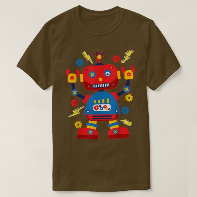 Cool Robotics Engineer Robot Kids  T-Shirt (Design vorne)
