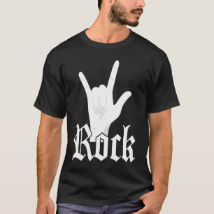 Cool Rock Hand Symbol Populäre Rock Singer Musik T-Shirt