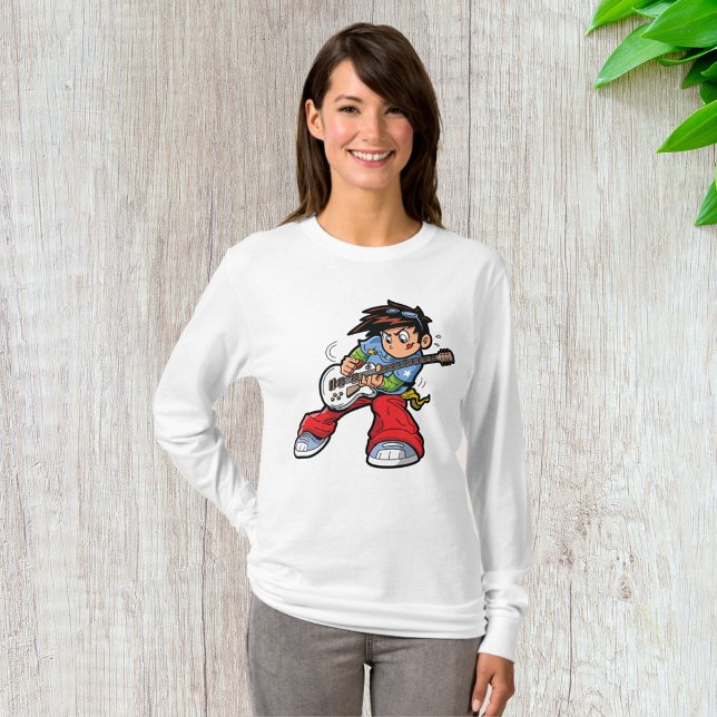 Cool Rock Star Gitarrist Fun Musiker T-Shirt (Von Creator hochgeladen)