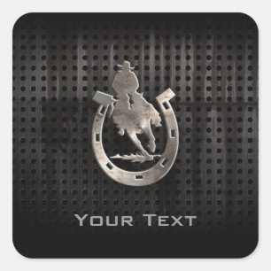 Cool Rodeo Quadratischer Aufkleber