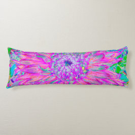 Cool rosa Blau und Lila Künstlerische Dahlia Blüte Seitenschläferkissen