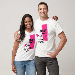 Cool rosa Blockzeichen T-Shirt