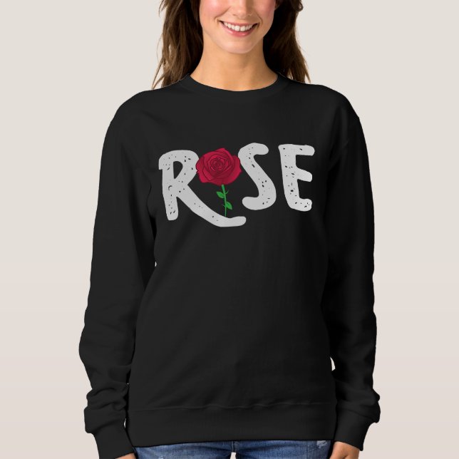 Cool Rose Simple Line Rose Sweatshirt (Vorderseite)