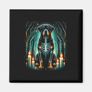 Cool Rottweiler Hund Skeleton Halloween Hund Mama Magnet