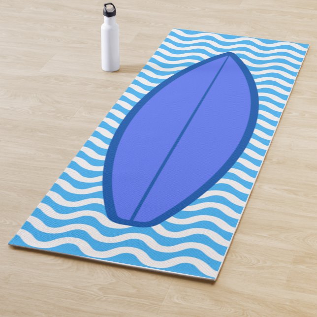 Cool Royal Blue Waves Surfen Yoga Mat Yogamatte (Beispiel)