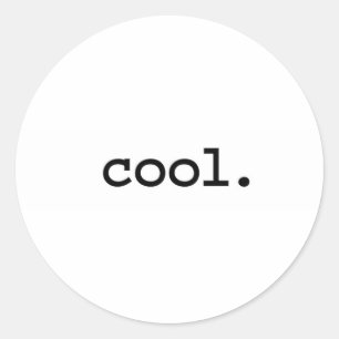 cool. runder aufkleber
