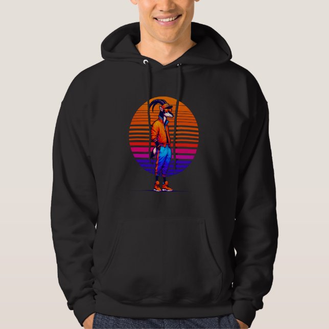 Cool Sable Antelope Modernes Urban Style Sunset Re Hoodie (Vorderseite)