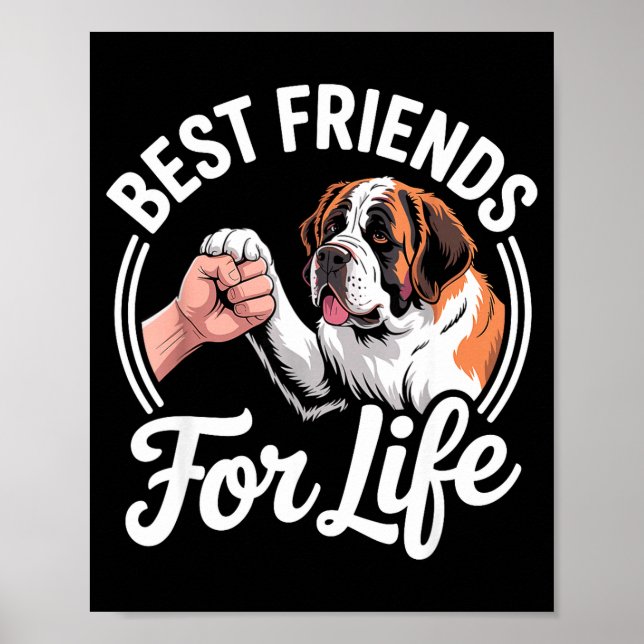 Cool Saint Bernard Costume For Men Women St. Berna Poster (Vorne)