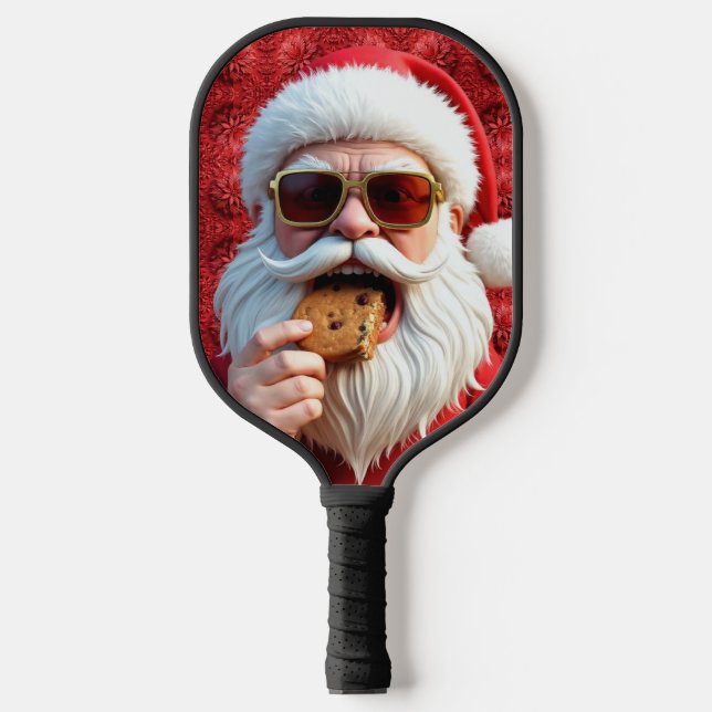 Cool Santa Claus Pickleball Schläger (Vorderseite)