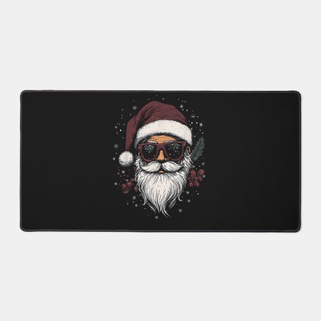 Cool Santa with Sunglasses Christmas Schreibtischunterlage (Vorderseite)