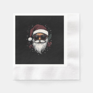 Cool Santa with Sunglasses Christmas Serviette