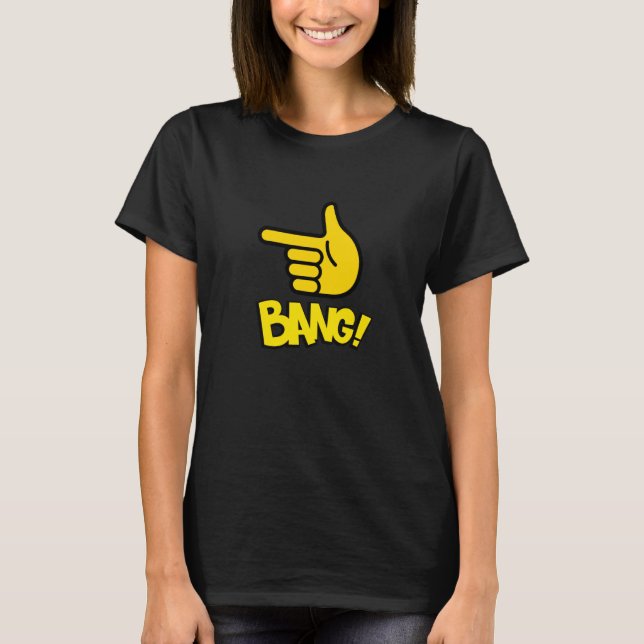 Cool Sarcastic Bang Outfit Style Illustration Grap T-Shirt (Vorderseite)