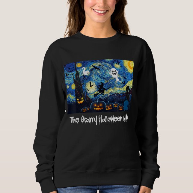 Cool Sarcastic Vincent Van Gogh The Starry Hallowe Sweatshirt (Vorderseite)