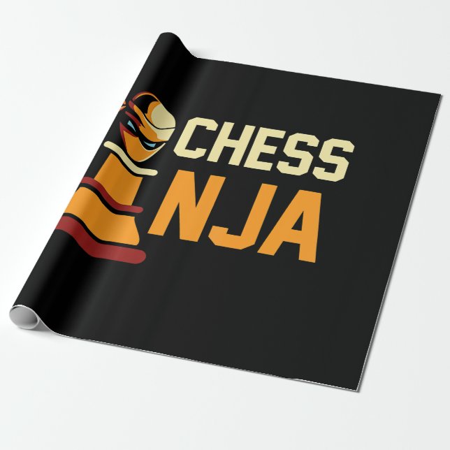 Cool Schach Ninja Schach Liebhaber Geschenk Geschenkpapier (Ungerollt)