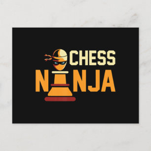 Cool Schach Ninja Schach Liebhaber Geschenk Postkarte