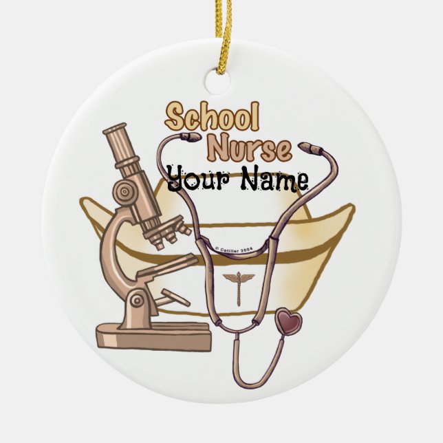 Cool School Nurse Ornament (Vorne)