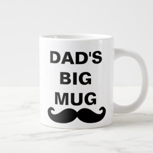 Cool Schwarz-Weiß-Vatertag Papa's große Jumbo-Tasse