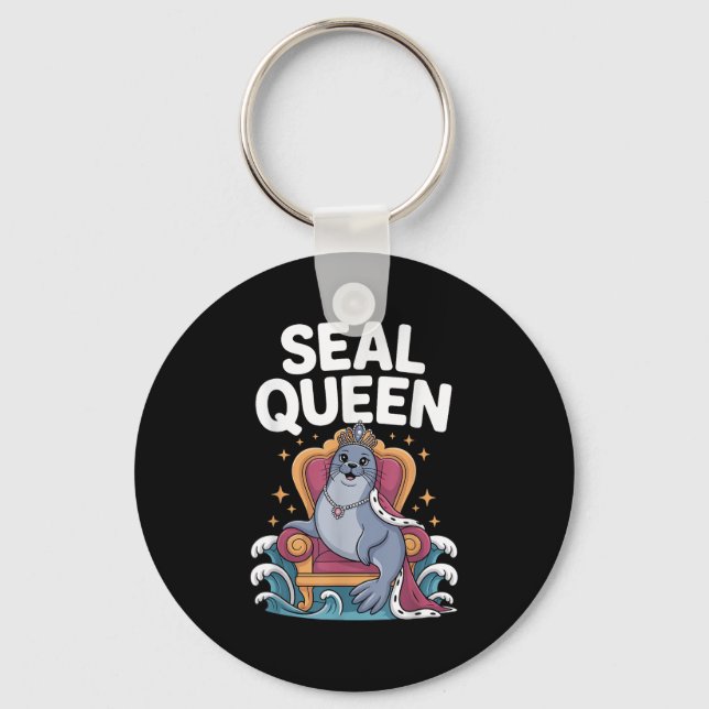 Cool Seal Art For Women Girls Mom Sea Lion Animal  Schlüsselanhänger (Vorderseite)