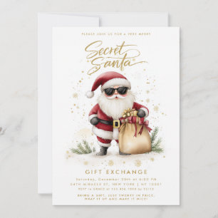 Cool Secret Santa Gift Austausch Weihnachten Einladung