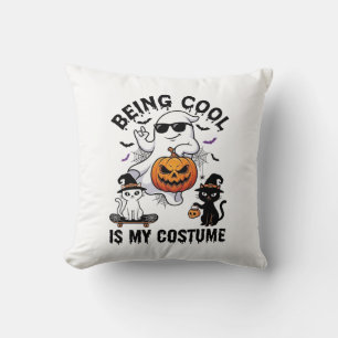 Cool Sein Ist Kostüm Halloween Geist Kürbis Katze_ Kissen