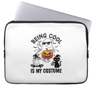 Cool Sein Ist Kostüm Halloween Geist Kürbis Katze_ Laptopschutzhülle