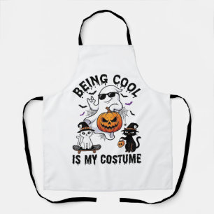 Cool Sein Ist Kostüm Halloween Geist Kürbis Katze_ Schürze
