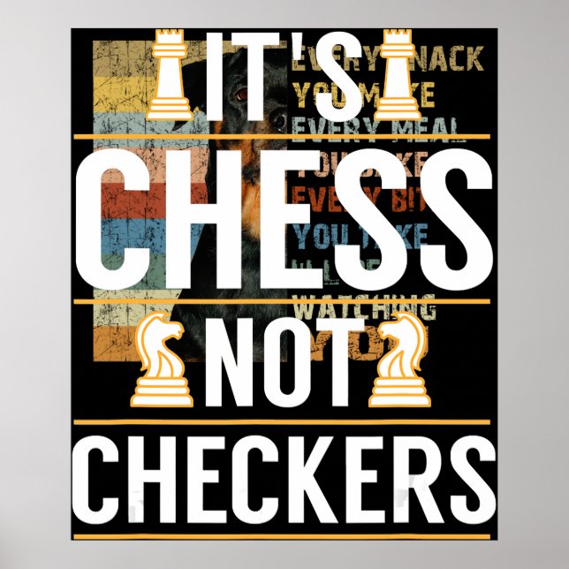 cool sein Schach nicht Schachbretter Schachbretter Poster (Vorne)