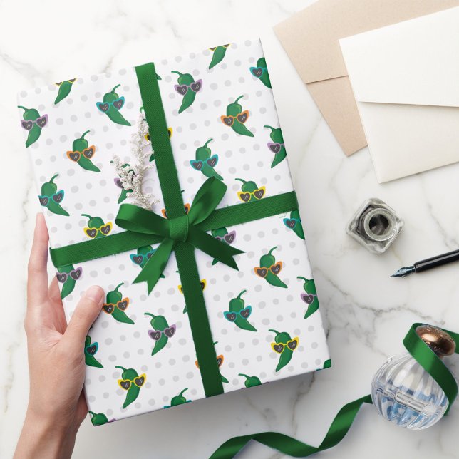 Cool Shades Green Chile Muster Geschenkpapier (Von Creator hochgeladen)