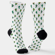 Cool Shades Green Chile Pattern Socks