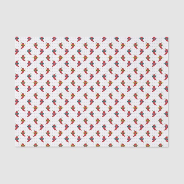 Cool Shades Red Chile Pattern Seidenpapier (Vorderseite)