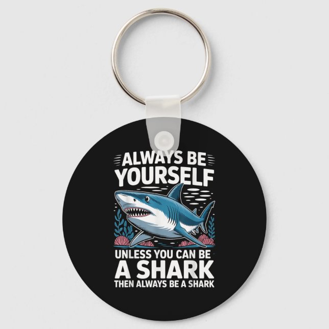 Cool Shark Novelty For Men Women Kids Shark Fan Sh Schlüsselanhänger (Vorderseite)