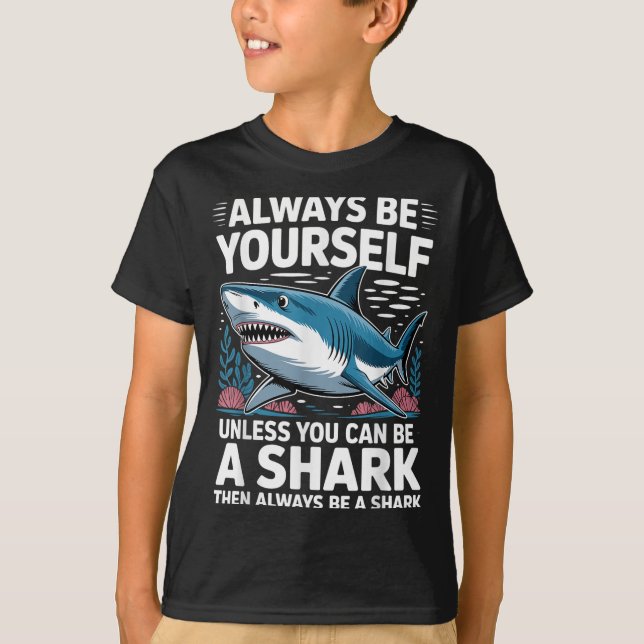 Cool Shark Novelty For Men Women Kids Shark Fan Sh T-Shirt (Vorderseite)