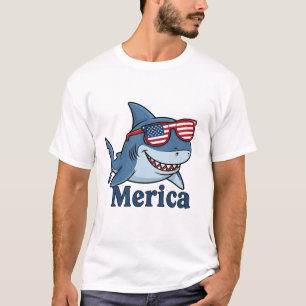 Cool Shark USA Sonnenbrille - Unabhängigkeitstag T T-Shirt