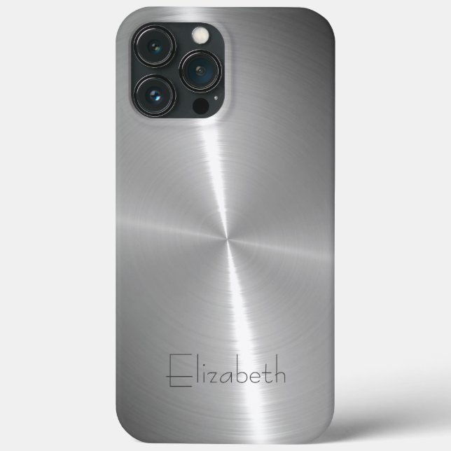 Cool Shiny Radial Steel Metallic Case-Mate iPhone Hülle (Rückseite)