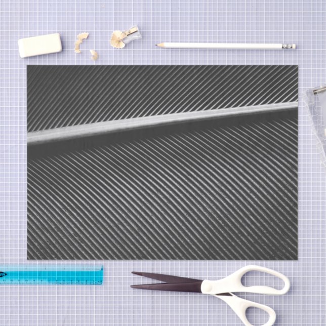 Cool silver gray elegant texture geometric lines seidenpapier (Handwerk)