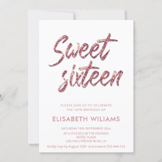 Cool Simple Elegante Rose Gold minimalistischer Ch Einladung