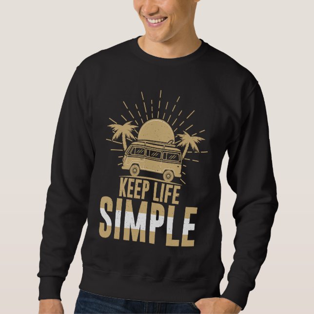 Cool Simple Life Vans Vacation Van Living Enthusia Sweatshirt (Vorderseite)