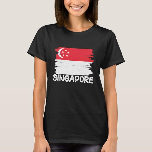 Cool Singapore Flag  1 T-Shirt (Vorderseite)