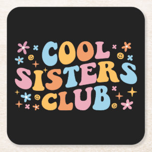 Cool Sisters Club III Rechteckiger Pappuntersetzer