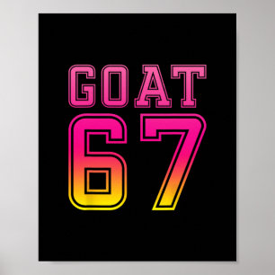 Cool Six Seven 6 7 Eiscreme Ziege 67 Meme Rizz Spa Poster