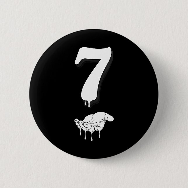 Cool Six Seven 6 7 Meme Gen Alpha Slang Kostüm Ma Button (Vorderseite)
