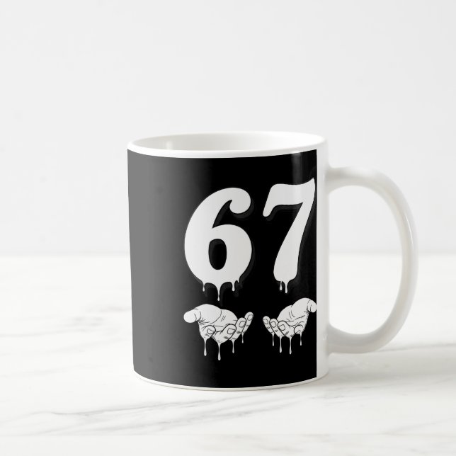 Cool Six Seven 6 7 Meme Gen Alpha Slang Kostüm Ma Kaffeetasse (Rechts)